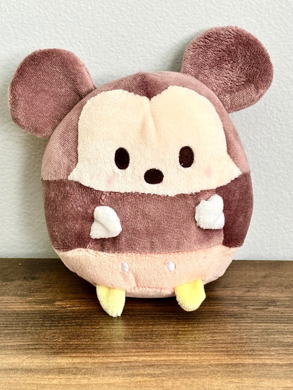 Disney Store Mickey Mouse Ufufy Soft Plush Stuffed Animal Squishy Toy Brown